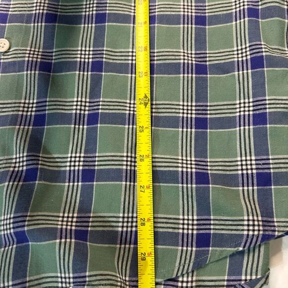 Bonobos Mens Shirt Sage Leaf Green Blue Atka Plaid Extra Large Slim Fit - Picture 5 of 7